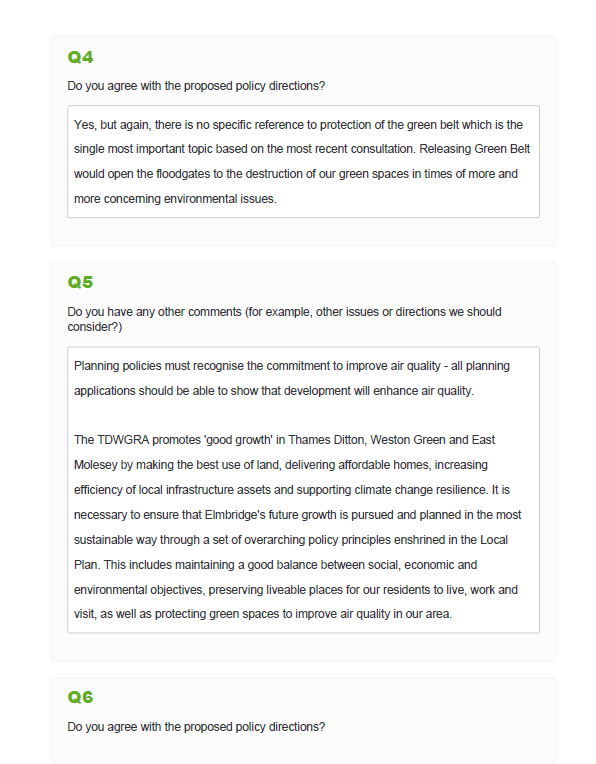 5. Consultation response Q4 Q5 Q6