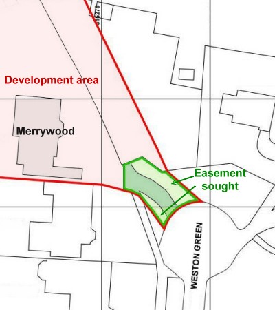 Merrywood development - Commons easement
