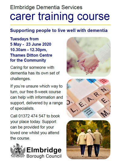Dementia carer training course flyer p1 LR