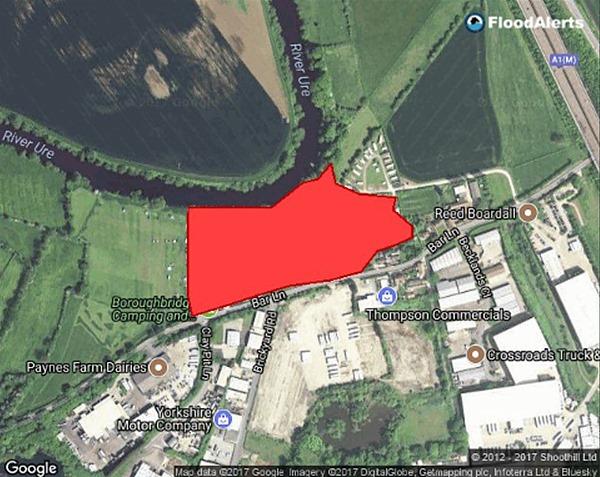 Fig 6 Flood warning map