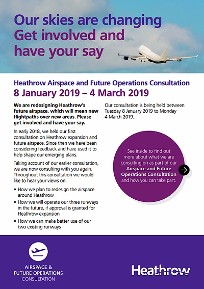 Heathrow consultation leaflet page 1