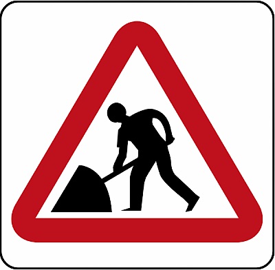 Roadworks sign