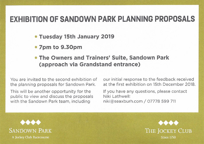 Sandown Park 2nd consultation