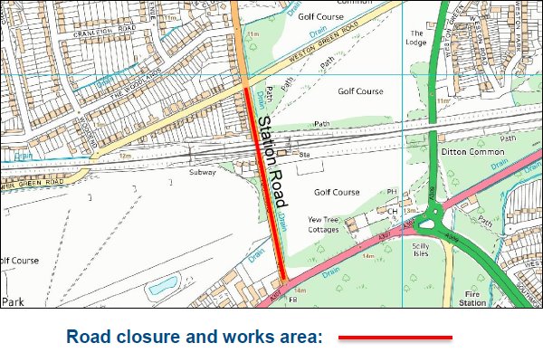 Station Rd roadworks